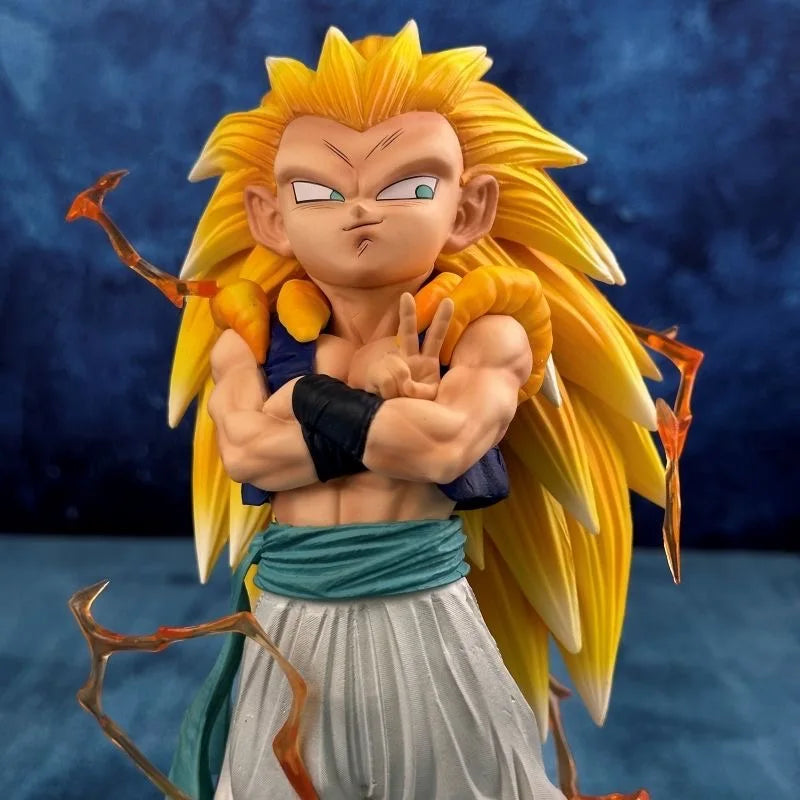 Dragon Ball Z Gotenks Ssj3 Figure Super Saiyan 3 Gotenks Action Figures 25cm Pvc Statue Collection Model Toys For Children Gifts