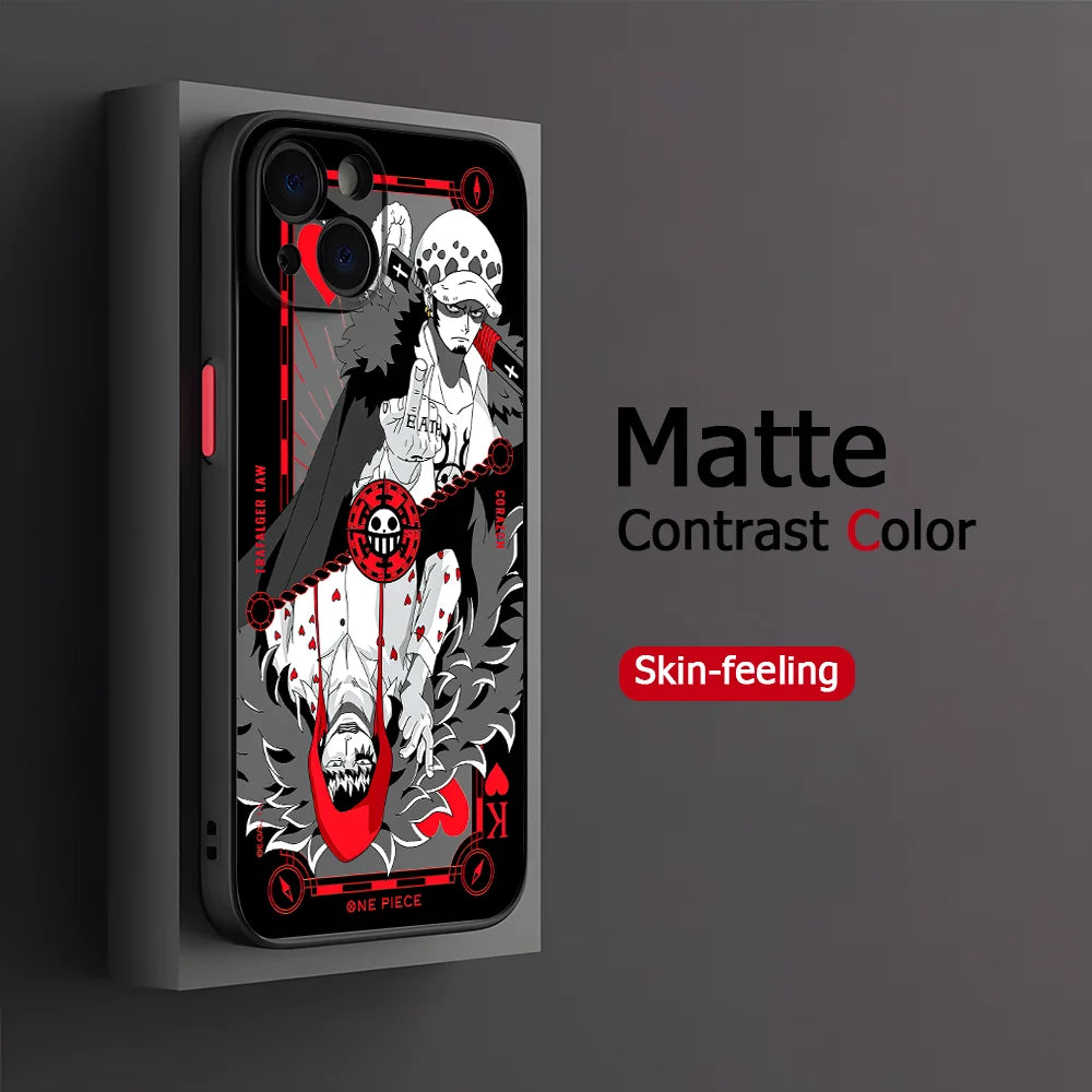 New Luffies Zoroes Phone Case for iPhone 16 15 14 Plus 13 12 Mini 11 Pro Max X Xs XR 7 8 Matte Transparent Hard Cover