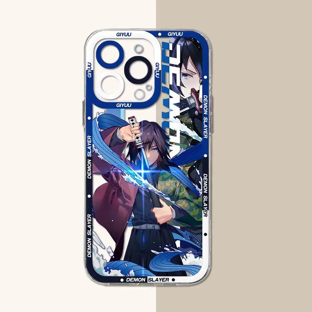Anime Demon Slayer Kimetsu No Yaiba Phone Case For IPhone 17 Pro Max 16e 17 Air 11 15 12 14 13 16 Pro Max 15 Plus Soft TPU Cover