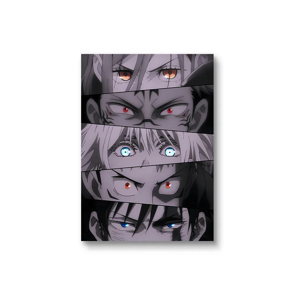 Anime Jujutsu Kaisen Prints Poster Itadori Yuji Fushiguro Megumi‌ Sukuna Collage Canvas Painting Home Decor Poster Fans Gifts