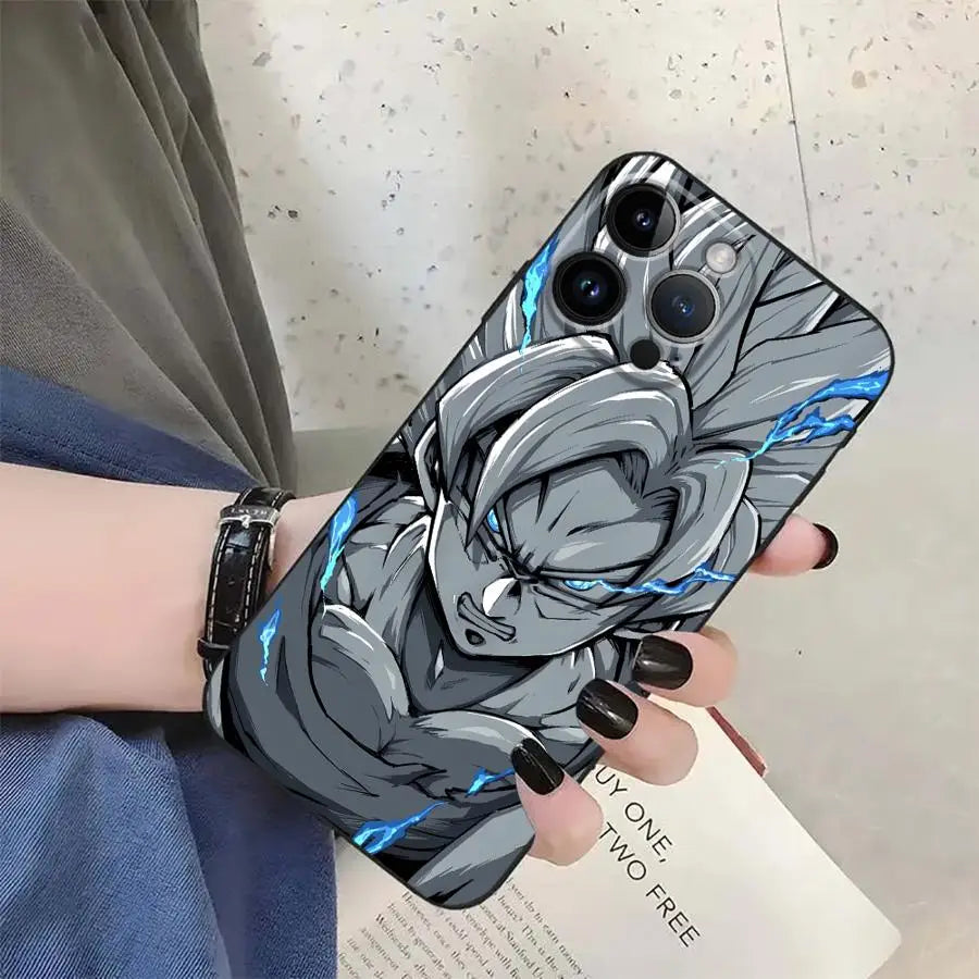 Anime D-Dragon Ball Son Goku Black Soft Phone Cover Case for iPhone XR XS Max 17Air 7 8 15 16 14 Plus 13 12 11 17 Pro Max