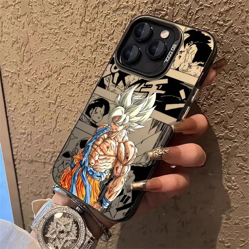 Dragons Balls Black Goku Phone Case For iPhone 16 15 14 13 12 11 Pro Max X XR XSMAX 8 7 Plus Candy Matte Shockproof Back Cover