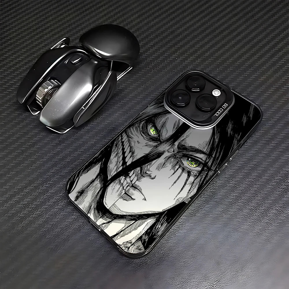 Luxury Hot Anime Attack On Titan Phone Case For iPhone 16e 16 15 14 13 12 11 mini Pro Max X XR XSMAX 8 7 Plus Anti Fall Cover