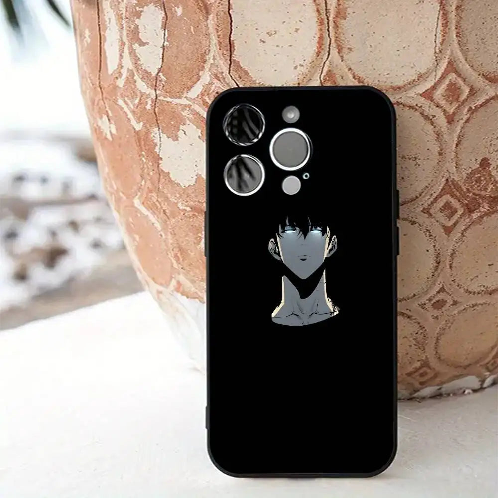 1pc Solo Leveling Anime Phone Case Silicone Soft For IPhone 16 15 14 13 12 11 X XR Plus Pro Max Plus