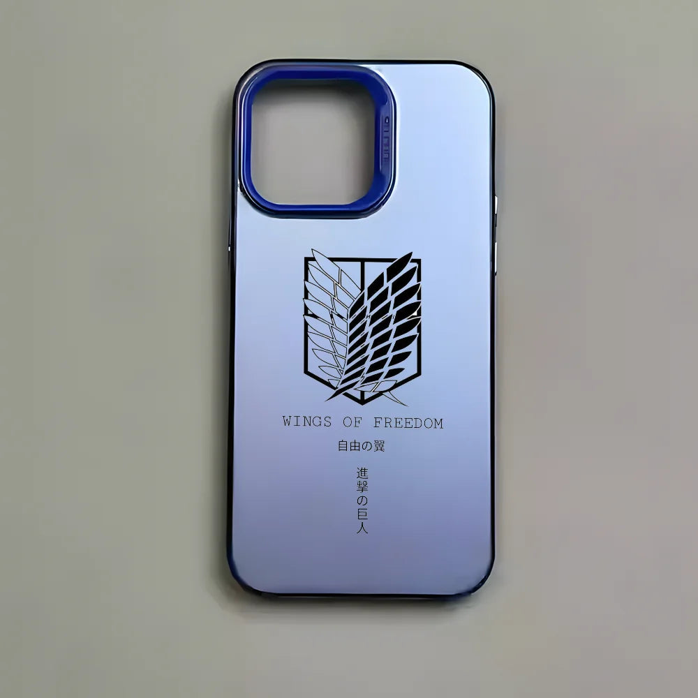 Hot Anime Attack on Titan Phone Case For iPhone 16 15 14 13 12 11 Pro Max Plus – Colorful Gradient Soft TPU Back Cover