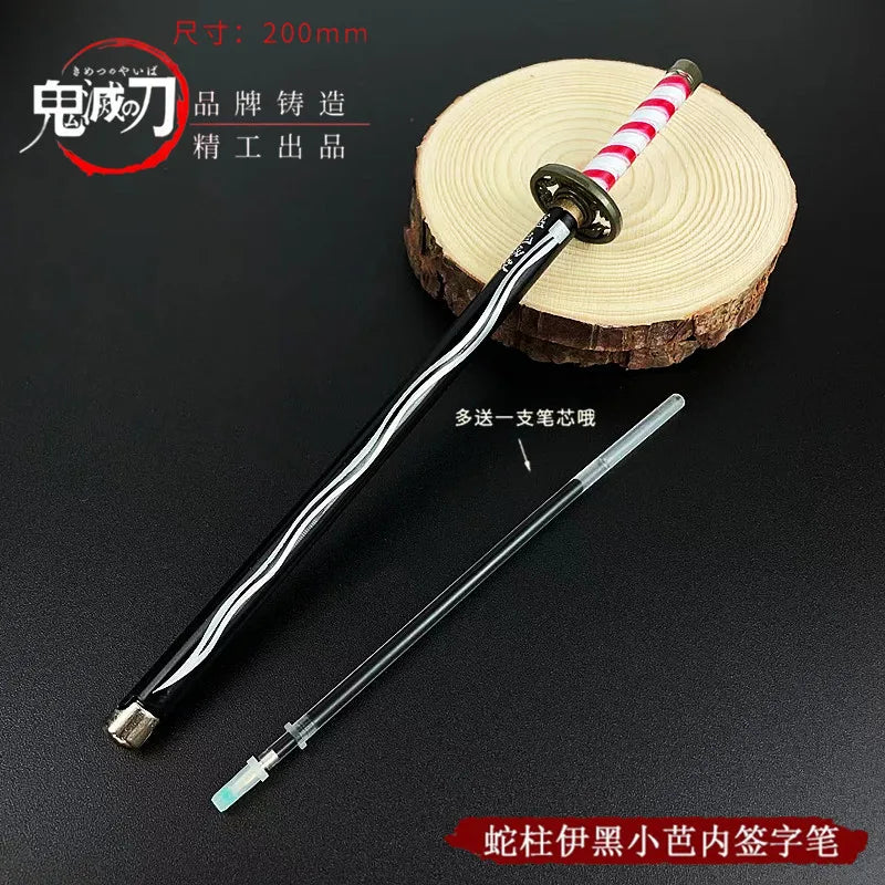 20cm/7.87inDemon Slayer Anime Peripheral Neutral Pen/my Wife/Zenyi/moth/butterfly Blade Day Wheel Knife Stationery Signature Pen