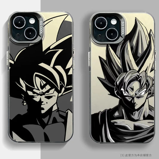 Dragons Balls Black Goku Phone Case For iPhone 16 15 14 13 12 11 Pro Max X XR XSMAX 8 7 Plus Candy Matte Shockproof Back Cover
