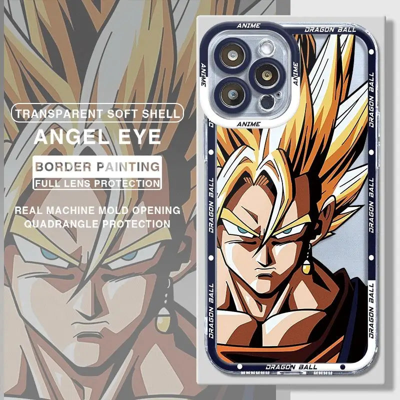 Phone Case for iPhone 13 Pro Max 15 7 8 Plus 11 Pro XS Max 14 Plus XR X 12 Mini Clear D-Dragon Ball Z Cover