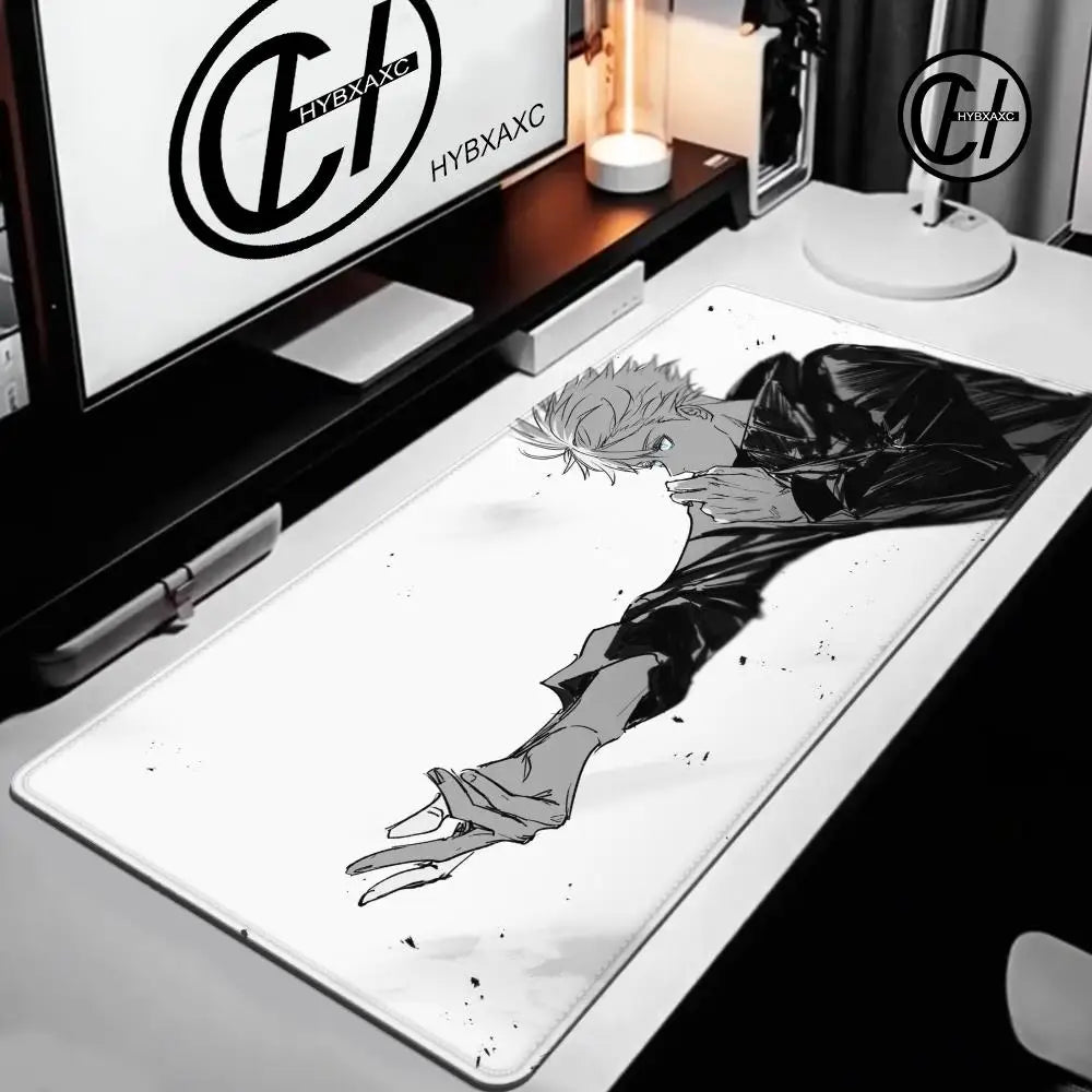 90x40CM Black Anime Jujutsu Kaisen Large Mouse Pad Ryomen Sukuna MousePads Computer Gaming Peripheral Accessories Desk Mat