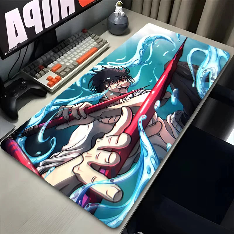 Mouse Pad Laptop Black and White Manga Mousepad Japan Anime J-jujutsu K-kaisen Desk Mouse Mat PC Toji Fushiguro HD Keyboard Pad