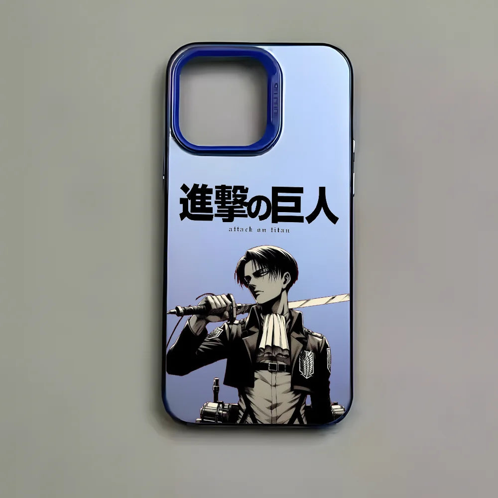 Anime Attack on Titan Phone Case For iPhone 16 15 14 13 12 11 Pro Max Plus – Colorful Gradient Soft TPU Back Cover