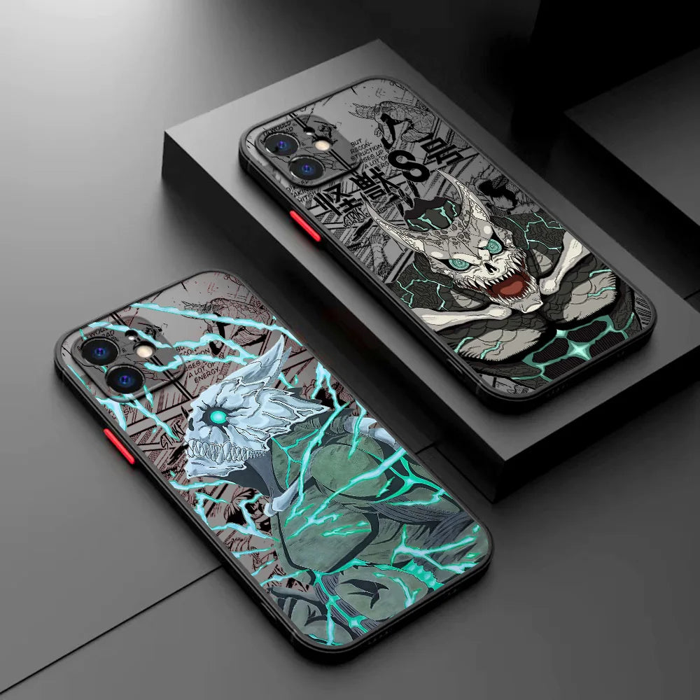 Matte Transparent Back Cover Kaiju No 8 Kafka Phone Case For iPhone 16 15 14 13 12 11 Mini Pro Max X XR XSMax 7 8 Plus