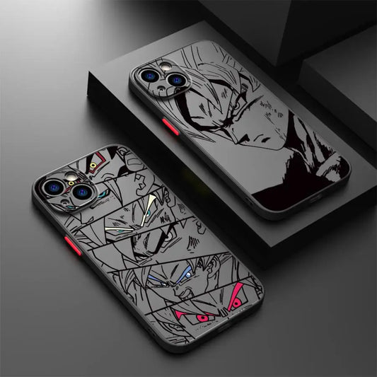 Goku Dragon Ball Black Edge Shell Case for Apple iPhone 11 15 16 Pro XS 7 8 16e 6 14 11 Max 13 12 Mini XR