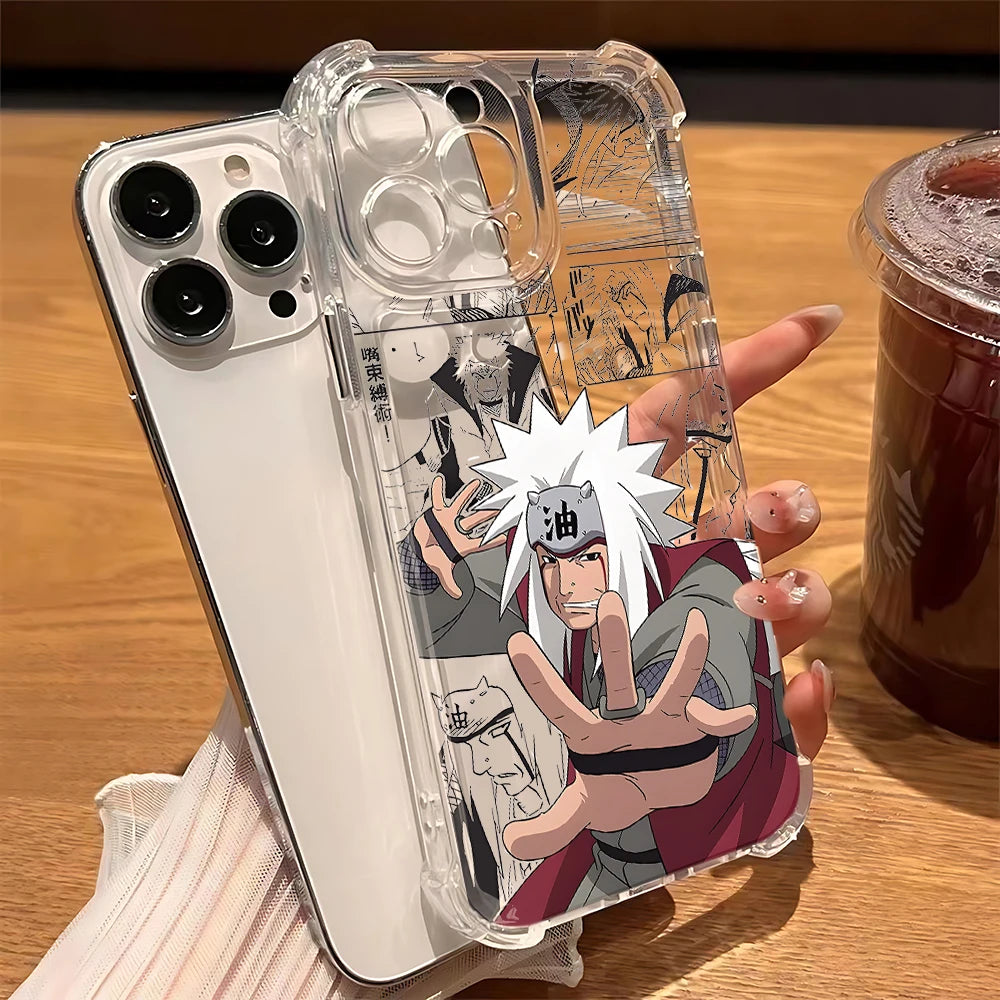 Anime Phone Case For iPhone 16 15 14 13 12 11 Mini Pro Max X XR XSMax 8 Plus Uchihas Anti Fall Itachis Transparent Sasukes Cover