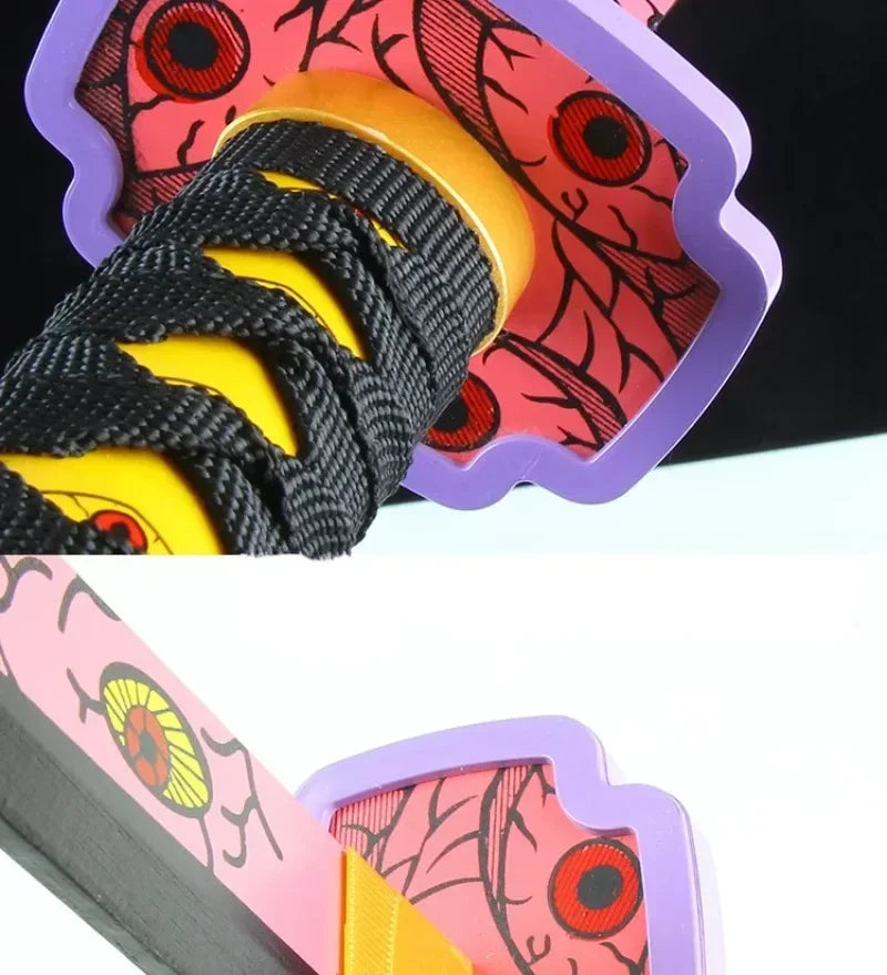 104cm Demon Slayer Kokushibo Katana Kimetsu No Yaiba Blade Sword Anime Cosplay Prop Real Size Japanese Katana Samurai Sabre Toy