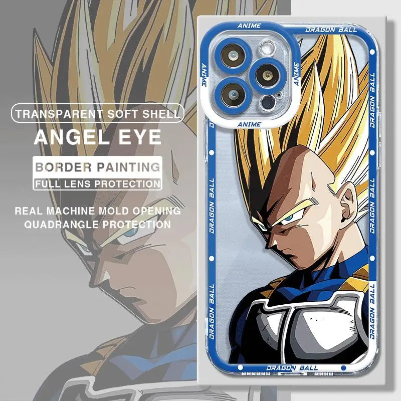 Phone Case for iPhone 13 Pro Max 15 7 8 Plus 11 Pro XS Max 14 Plus XR X 12 Mini Clear D-Dragon Ball Z Cover