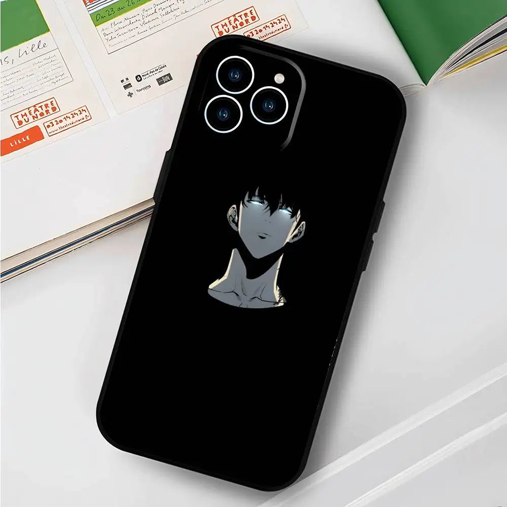 1pc Solo Leveling Anime Phone Case Silicone Soft For IPhone 16 15 14 13 12 11 X XR Plus Pro Max Plus