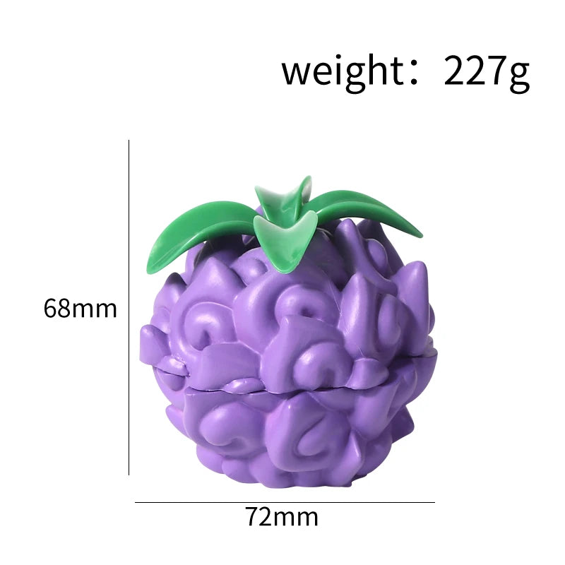 New Devil Fruit Cigarette Grinder Zinc Alloy 63-3 Layer Cigarette Crusher Multi Color Display Box Manufacturer Direct Sales