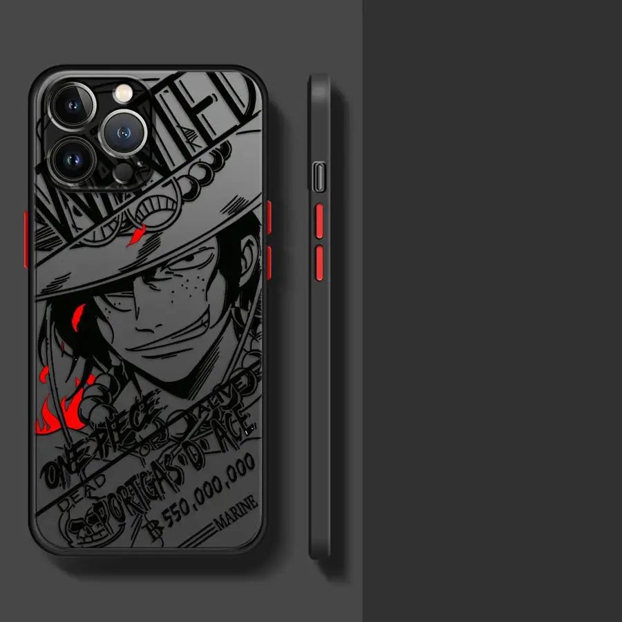 O-One P-PieceS Luffy Phone Case for Apple iPhone 15 16 Pro XS Max 13 14 Plus XR SE 7 8 12 11 Pro plus Matte