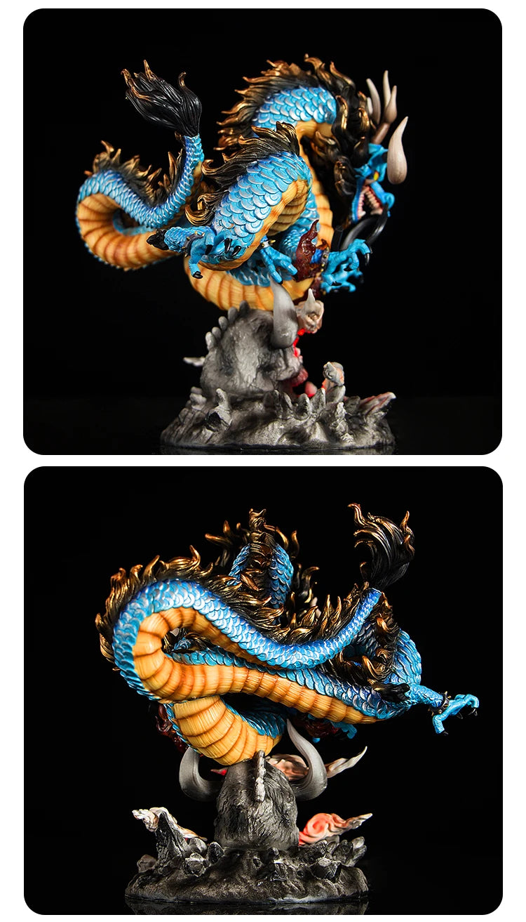 22cm One Piece Anime Figure GK Kaido Dragon Form Four Emperors With Lamp PVC Action Figure Model Dolls Antistress Toy For Gift