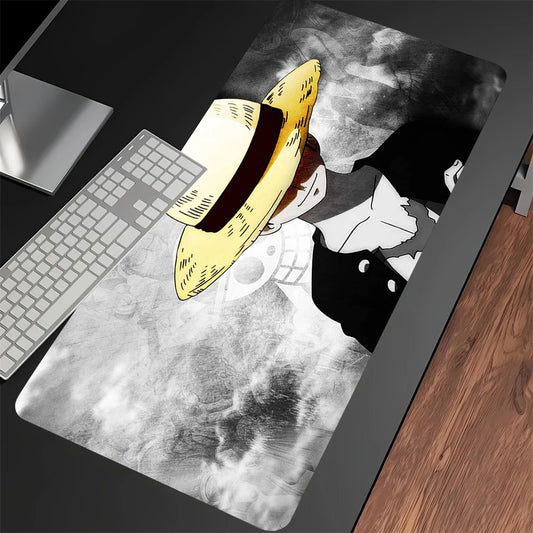 Luffys-Gear5 Desk Mat Large Mousepad Anime Mouse Pad O-One-PieceS Pc Accessories Gamer Keyboard Xxl Gaming Extended Mats