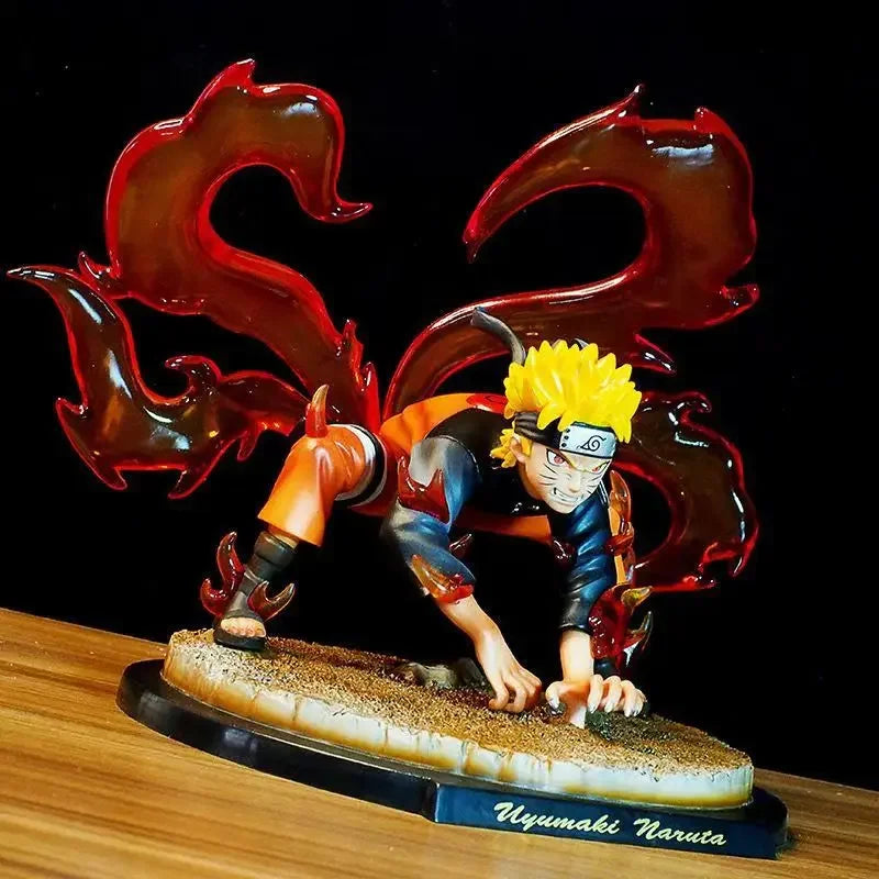 Naruto Four-tailed Naruto Uzumaki Tatue Model Desktop Decoration GK Collection Handmade Model Anime Figure Model Toy Kid Gifts