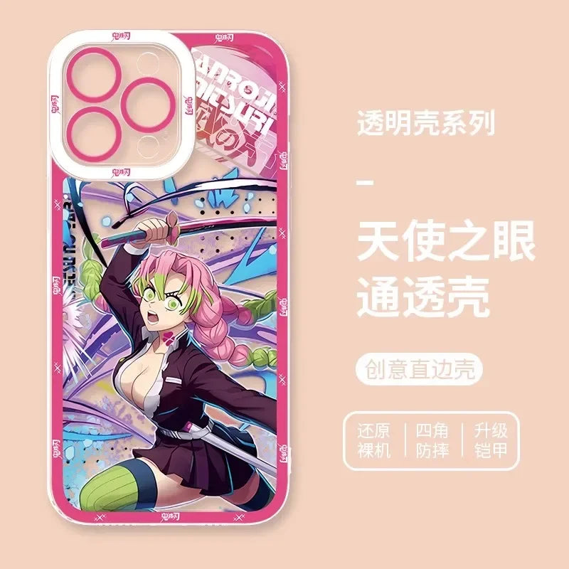 Anime Demon Slayer Kimetsu No Yaiba Phone Case For IPhone 17 Pro Max 16e 17 Air 11 15 12 14 13 16 Pro Max 15 Plus Soft TPU Cover