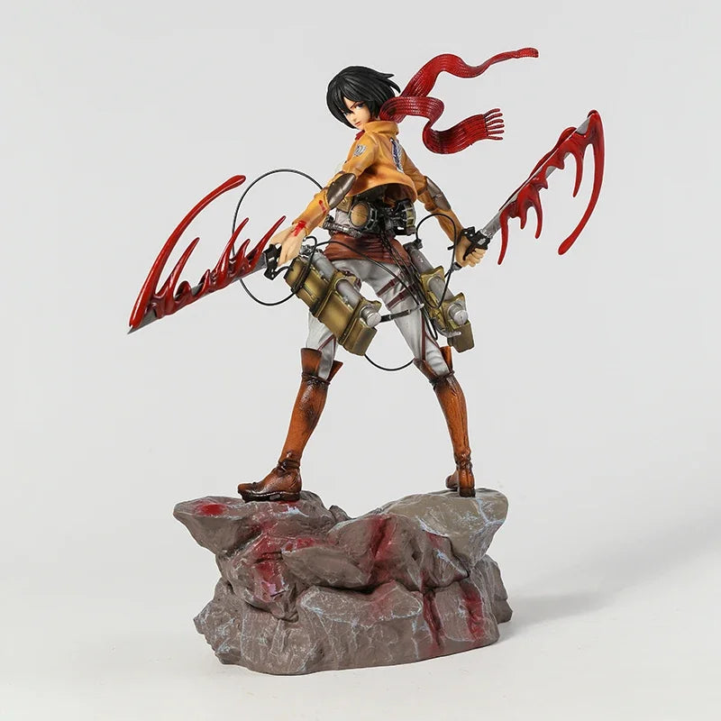 Attack on Titan Mikasa Levi Ackerman Battle Damage Ver Collection Figure Figurine Model Statue