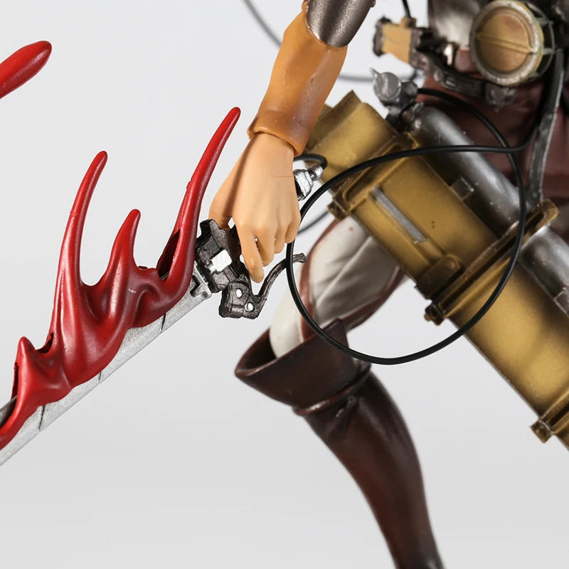 Attack on Titan Mikasa Levi Ackerman Battle Damage Ver Collection Figure Figurine Model Statue
