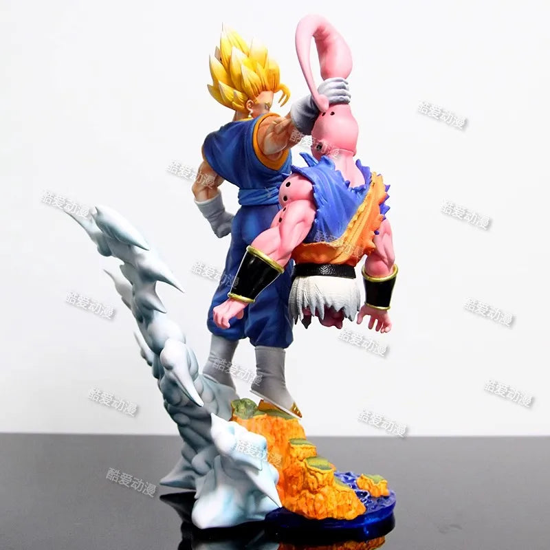NEW Son Goku Figure Dragon Ball Anime Super Saiyan Goku Vs Majin Buu Action Figures Statue Collection Model Kids Toys Birthday