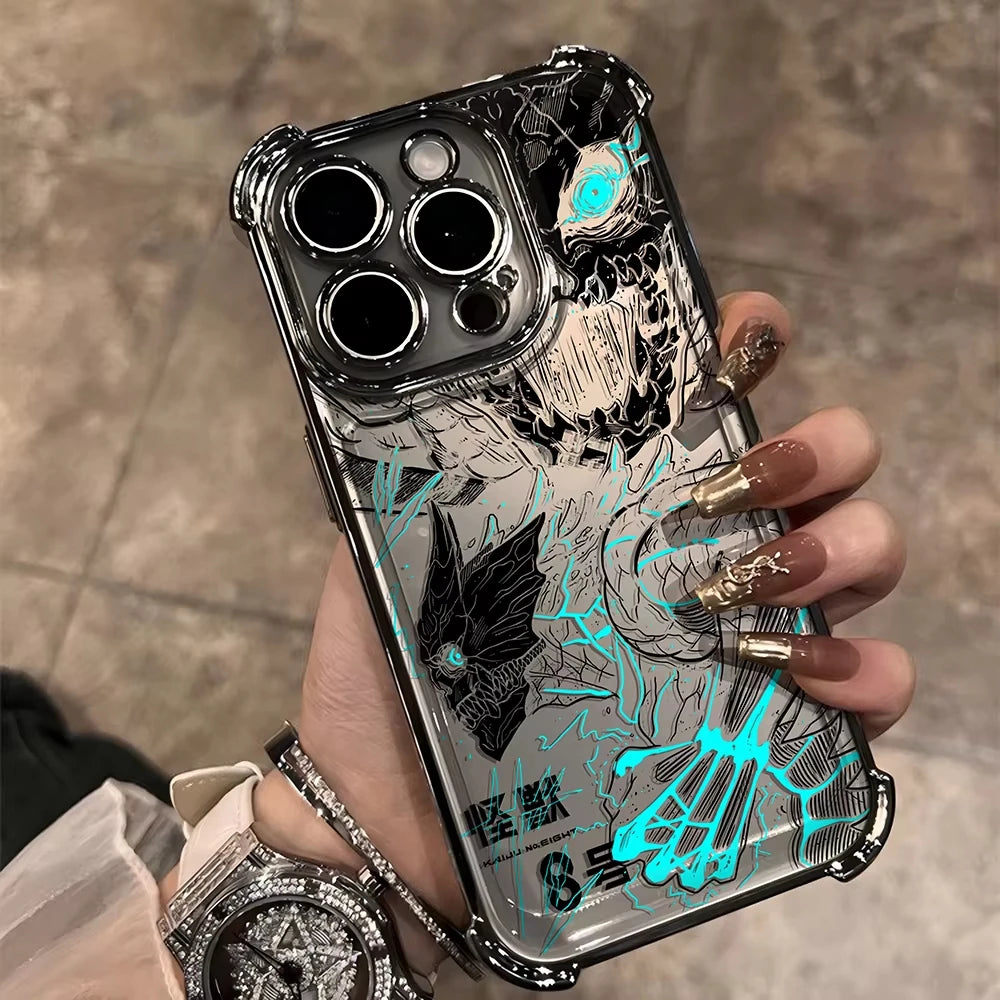 Anime Kaiju No 8 Kafka Phone Case For iPhone 16 e 15 14 13 12 11 Pro Max XS X XR Plus Mini SE 2020 2022 Plating Coque Funda