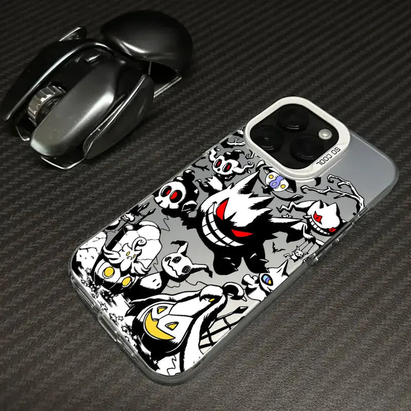 Pokemons Gengar Pocket Monster Anime Coque For Apple iPhone 16e 16 14 15 13 11 Pro Max Plus 12 Mini Shockproof Case Phone Cover