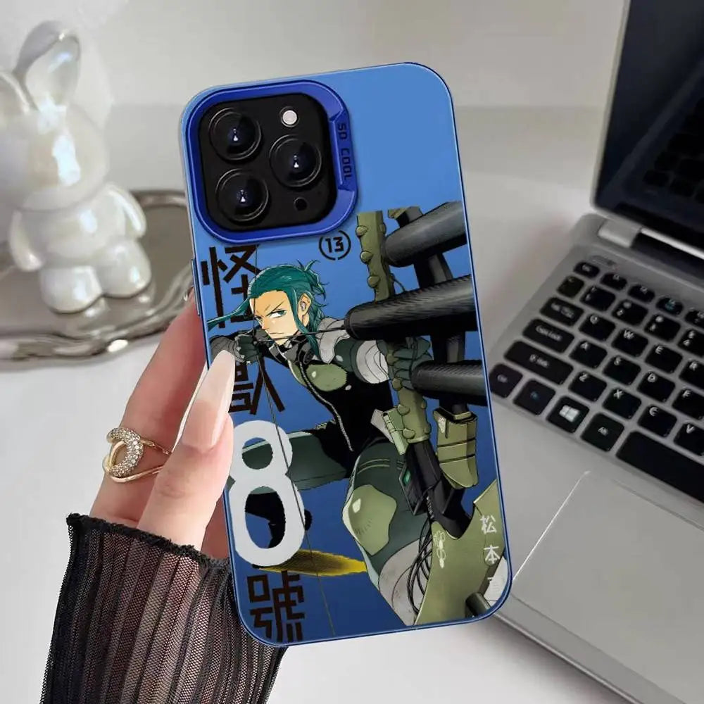 Anime K-Kaiju No 8 Phone Case For iPhone 17 16 15 14 13 12 Pro Max Plus Colorful Gradient Soft TPU Back Cover