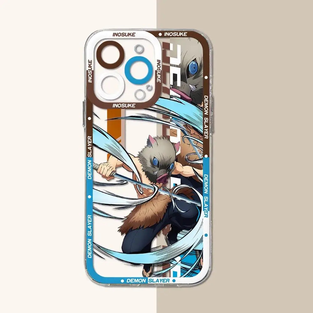 Anime Demon Slayer Kimetsu No Yaiba Phone Case For IPhone 17 Pro Max 16e 17 Air 11 15 12 14 13 16 Pro Max 15 Plus Soft TPU Cover
