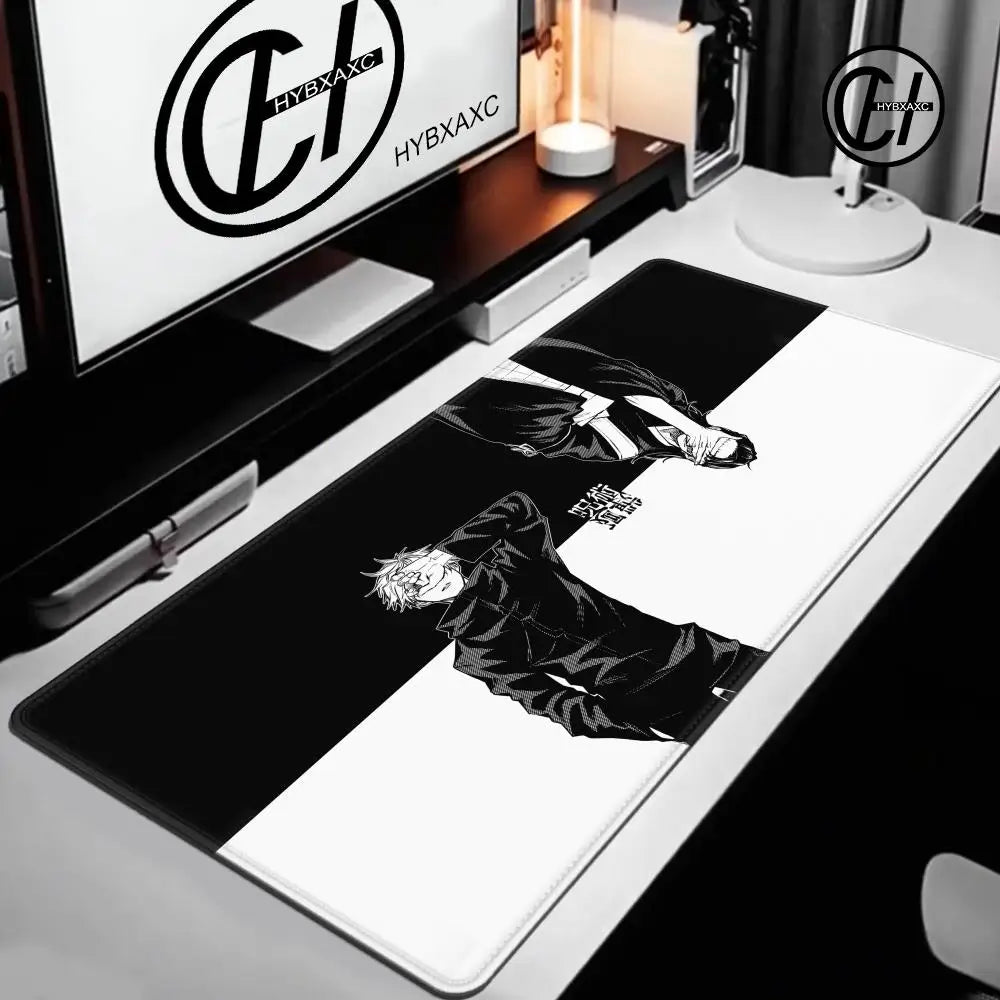 90x40CM Black Anime Jujutsu Kaisen Large Mouse Pad Ryomen Sukuna MousePads Computer Gaming Peripheral Accessories Desk Mat