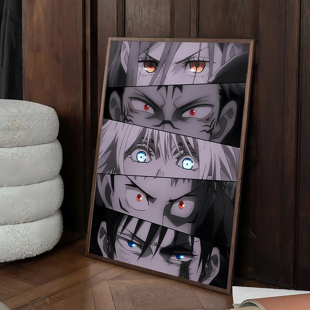 Anime Jujutsu Kaisen Prints Poster Itadori Yuji Fushiguro Megumi‌ Sukuna Collage Canvas Painting Home Decor Poster Fans Gifts