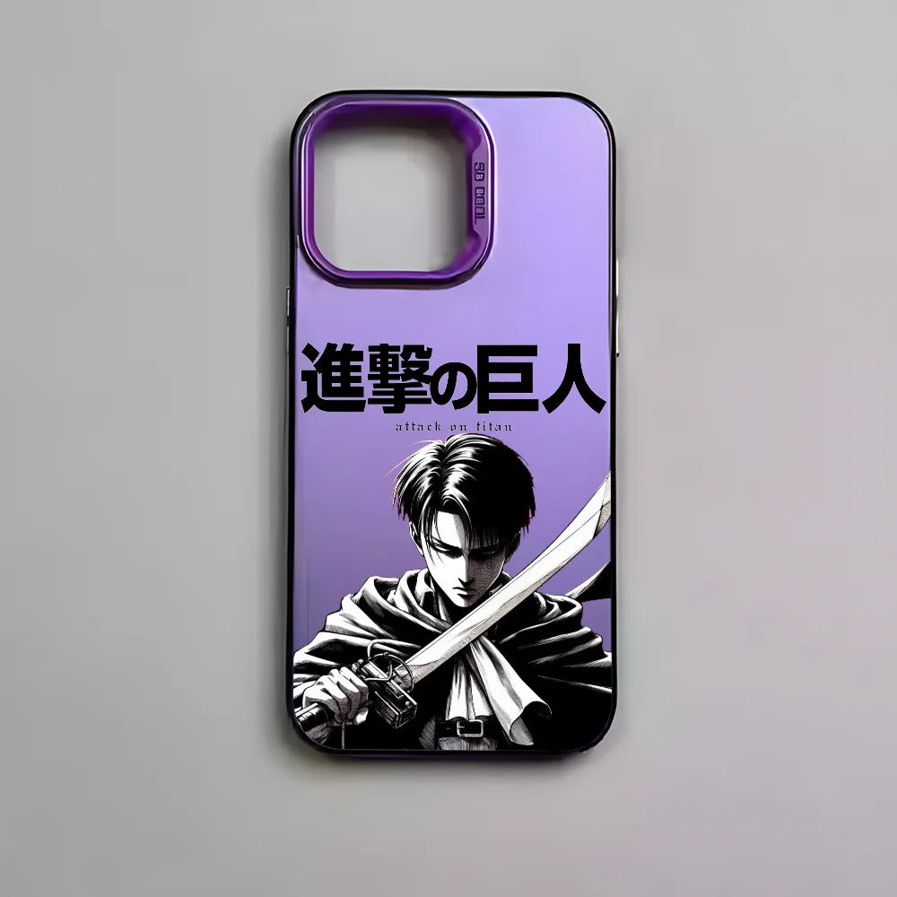 Anime Attack on Titan Phone Case For iPhone 16 15 14 13 12 11 Pro Max Plus – Colorful Gradient Soft TPU Back Cover