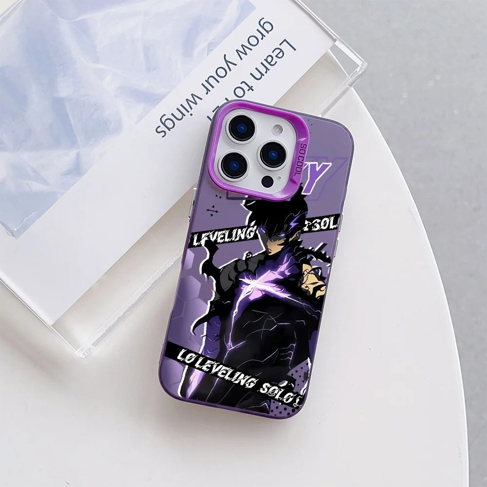 Hot S-Solo Levelings Anime Phone Case For iPhone 16e 16 15 14 13 12 11 mini Pro Max X XR XSMAX 8 7 Plus Anti Fall Matte Cover