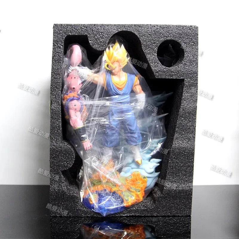 NEW Son Goku Figure Dragon Ball Anime Super Saiyan Goku Vs Majin Buu Action Figures Statue Collection Model Kids Toys Birthday