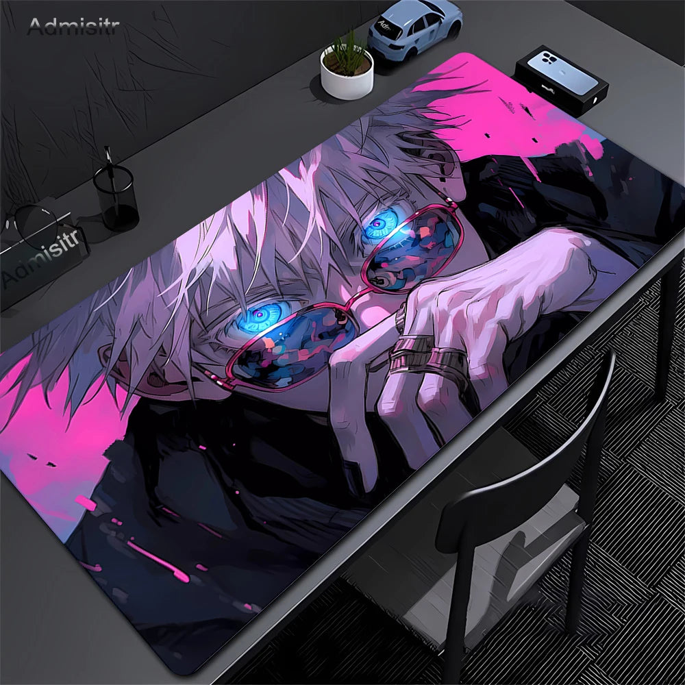 Jujutsu Kaisen Satoru Gojo Mousepad HD Printing Computer Gamers Locking Edge Non-slip Mouse Pad XXL 90x40cm Keyboard PC Deskmat