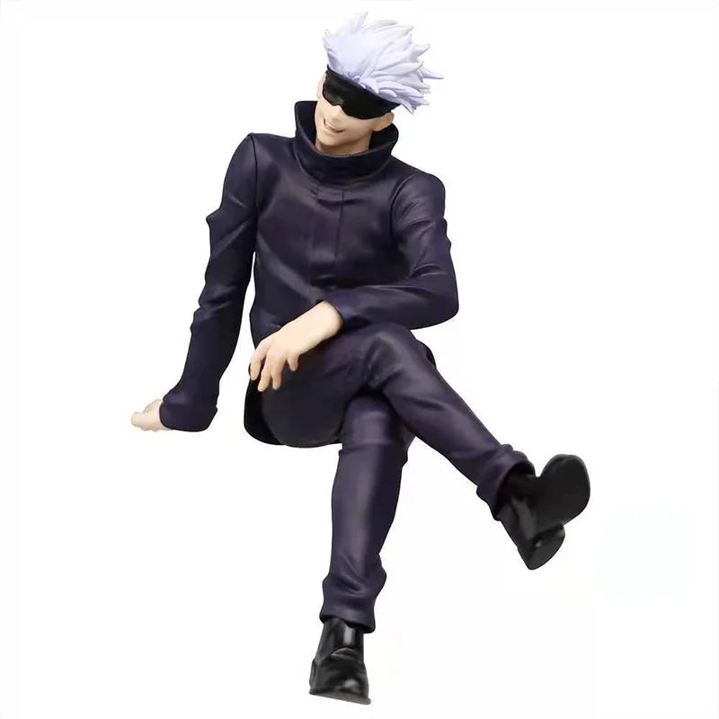 Anime JJK figure Gojo Satoru Fushiguro Toji model sitting pose action figure Computer desk decora car accessorie collection gift