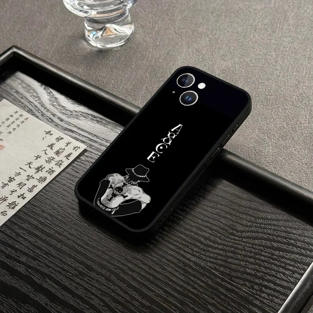 Portgas·D· Ace O-ones P-pieces Phone Case For Iphone 16 15 11 13 14 Pro Max 7 8 Plus X Xr Xs Max 12mini Black Shell Cover Case