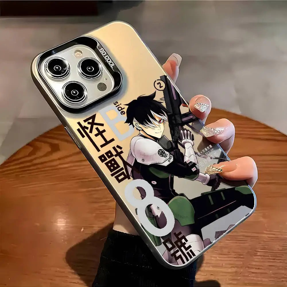 Anime K-Kaiju No 8 Phone Case For iPhone 17 16 15 14 13 12 Pro Max Plus Colorful Gradient Soft TPU Back Cover