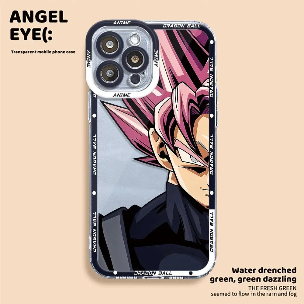 Phone Case for iPhone 13 Pro Max 15 7 8 Plus 11 Pro XS Max 14 Plus XR X 12 Mini Clear D-Dragon Ball Z Cover
