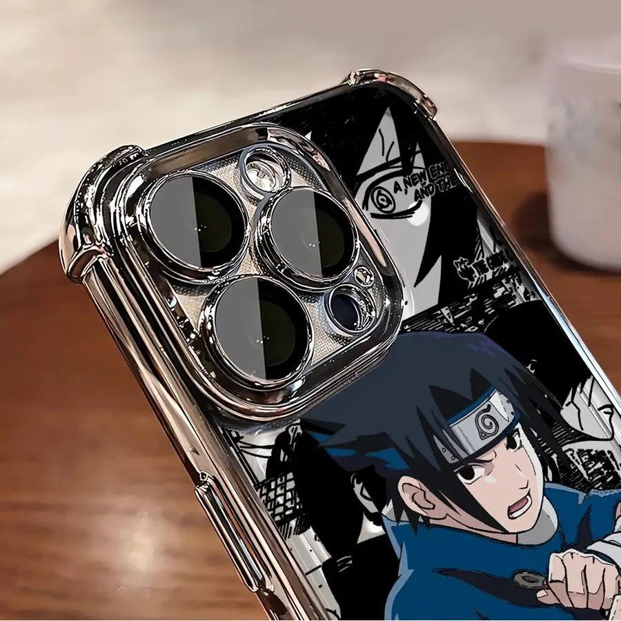 Case for iPhone 11 16 Pro Max 15 Plus 13 17 Air 14 12 Soft Phone Cover Anime Character Sasukes