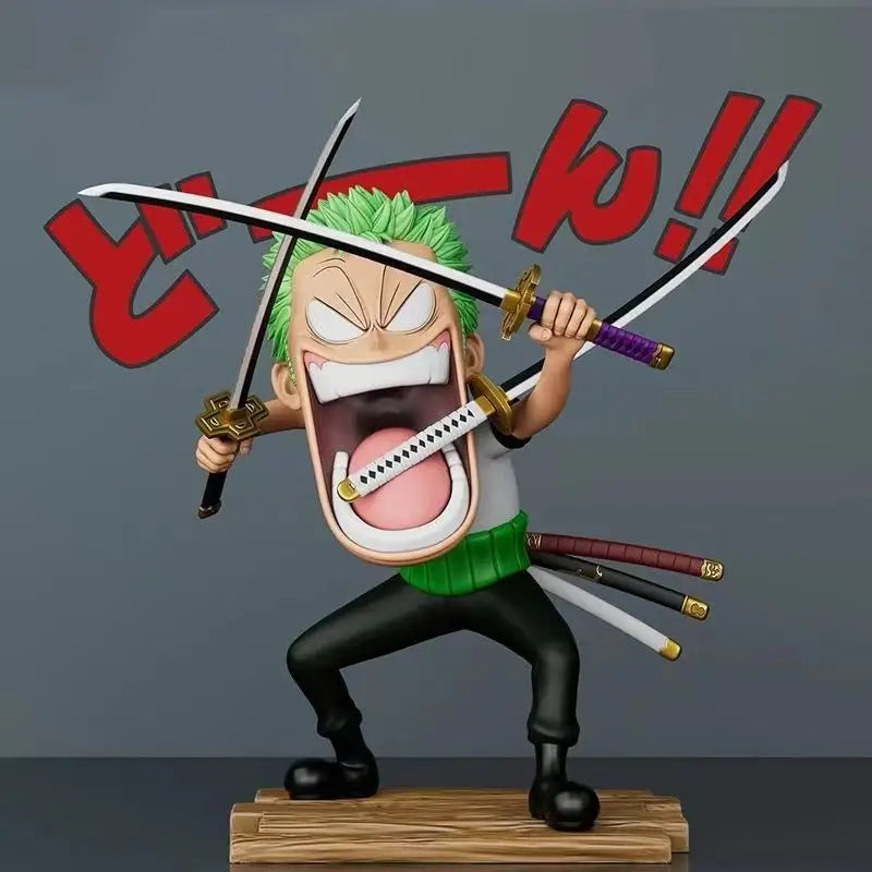 15cm Animation One Piece Luffy Figures Sanji Monkey D Luffy Roronoa Zoro Action Figure The Hungry Trio PVC Anime Model Toys