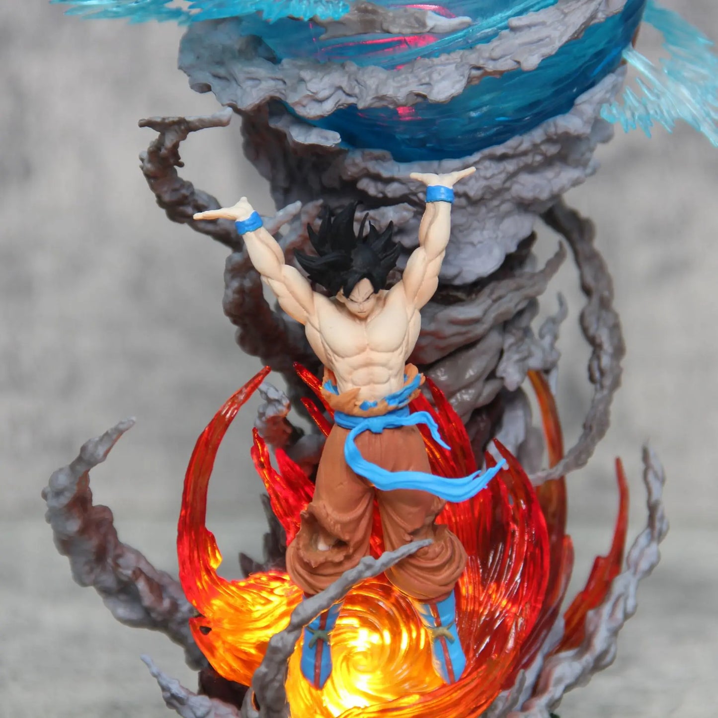 New 23cm Dragon Ball Anime Figure Son Goku Super Genki Bomb Luminous Figures Dbz Gk Figurine Pvc Statue Model Collectible Gifts