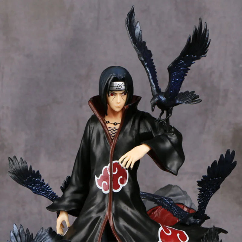 28cm Popular Naruto Anime Model Uchiha Itachi Statue Toy Home Decor Ornament for Boyfriend Gift