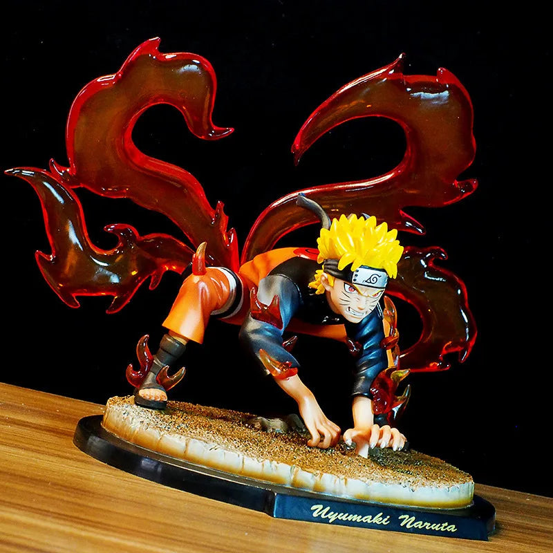 Naruto Four-tailed Naruto Uzumaki Tatue Model Desktop Decoration GK Collection Handmade Model Anime Figure Model Toy Kid Gifts