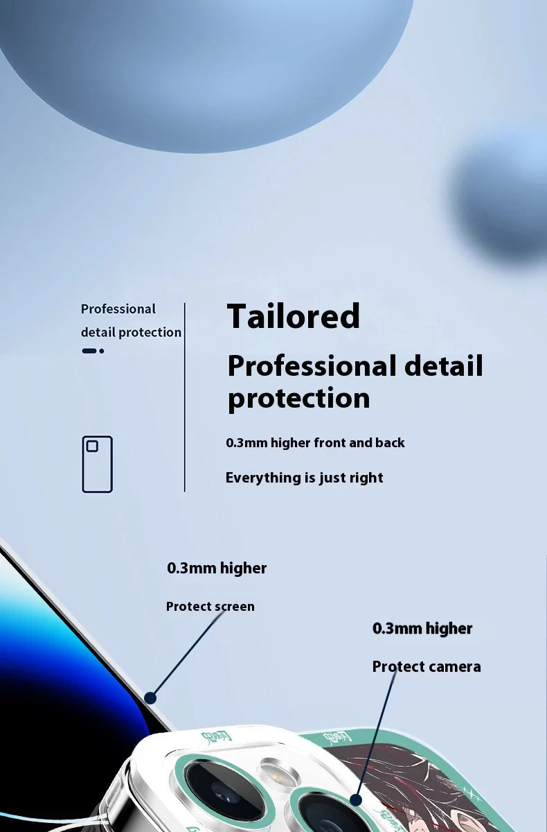 Anime Demon Slayer Clear Phone Case For iPhone 16 Pro Max 15 14 Pro Max 13 12 11 XS X XR 8 7 SE 2020 Soft Silicone Back Cover